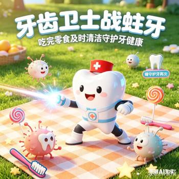 牙齿卫士，宝宝睡前小故事