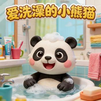 爱洗澡的小熊猫