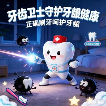 牙齿卫士守护健康，幼儿好习惯故事