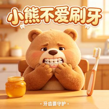 不爱刷牙的小熊