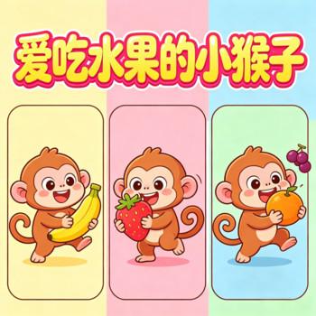 爱吃水果的小猴子