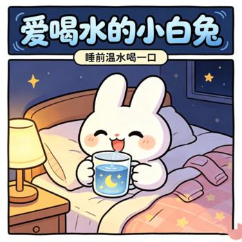 爱喝水的小白兔