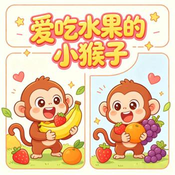 爱吃水果的小猴子