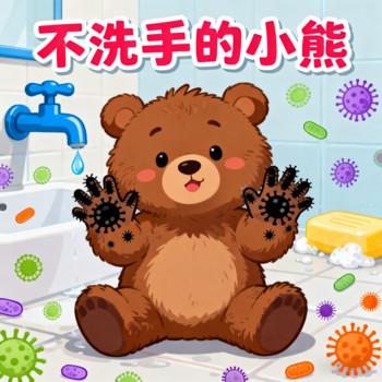 不洗手的小熊