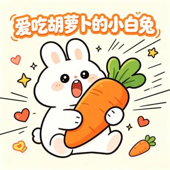 爱吃胡萝卜的小白兔，幼儿益智启蒙小故事，睡前故事