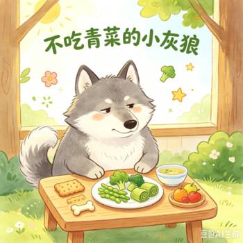 不吃青菜的小灰狼