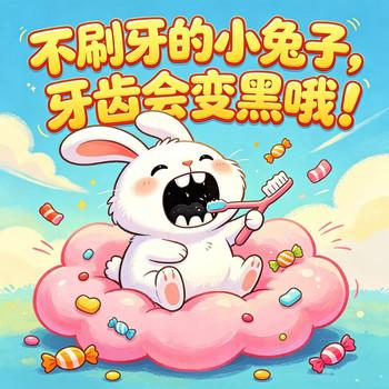 不刷牙的小兔子，牙齿会变黑哦！睡前故事