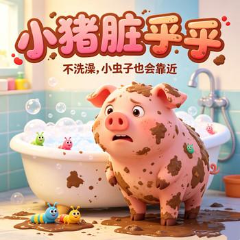 脏乎乎的小猪变干净