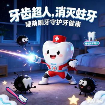 牙齿超人，消灭蛀牙，宝贝好习惯睡前故事