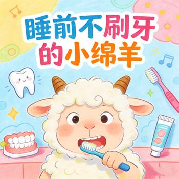 睡前故事，睡前不刷牙的小绵羊