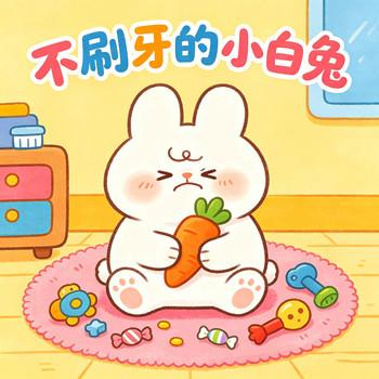 不刷牙的小白兔，宝宝睡前好习惯小故事