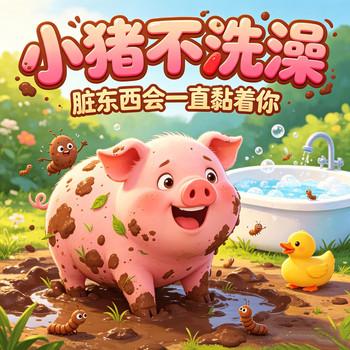 不爱洗澡的小猪